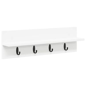 vidaXL Porte-manteau mural Blanc 60 x 10,5 x 18 cm Bois d'ing&eacute;nierie