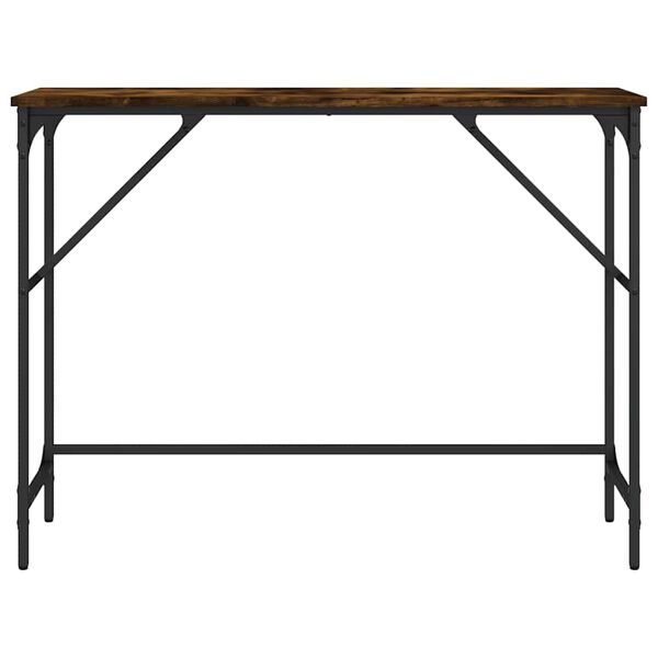 vidaXL Table console ch&ecirc;ne fum&eacute; 100x32x75 cm bois d'ing&eacute;nierie