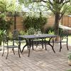 vidaXL Ensemble &agrave; manger de jardin 5 pcs noir aluminium coul&eacute;