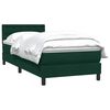 vidaXL Sommier &agrave; lattes de lit et matelas vert fonc&eacute; 100x220cm velours