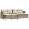 vidaXL Salon de jardin avec coussins 5 pcs beige r&eacute;sine tress&eacute;e