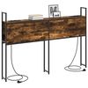vidaXL Headboard de Rangement avec Station de Charge Ch&ecirc;ne fum&eacute; 140 cm