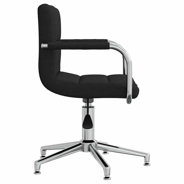 vidaXL Chaise pivotante de bureau Noir Tissu