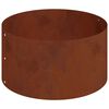 vidaXL Cache-pot de jardin Marron 120 x 120 x 20 cm Acier patin&eacute;