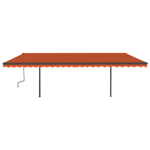 vidaXL Auvent automatique capteur de vent/LED 6x3 m Orange et marron