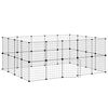 vidaXL Cage animaux de compagnie &agrave; 36 panneaux et porte Noir 35x35 cm
