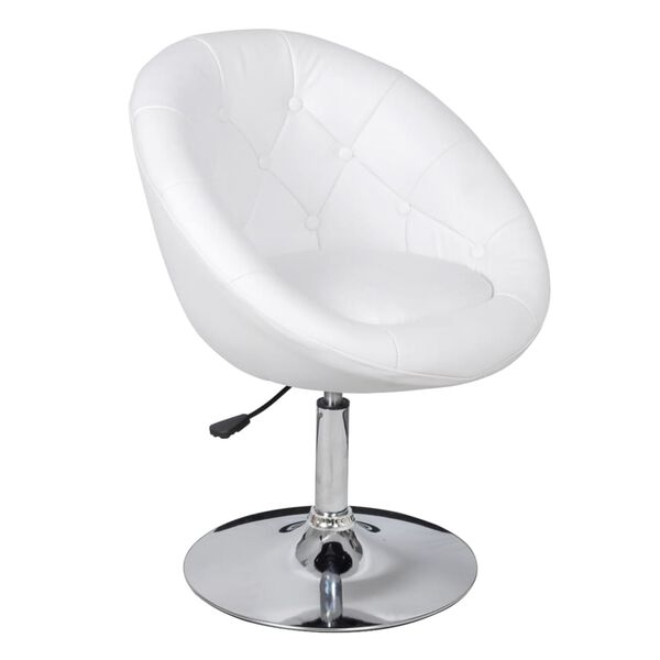 vidaXL Tabourets de bar lot de 2 blanc similicuir