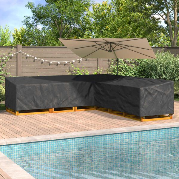 vidaXL Housse pour meubles Noir 300 x 300 x 80 cm Tissu Oxford 420D