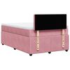 vidaXL Sommier &agrave; lattes de lit avec matelas rose 120x190 cm velours