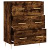 vidaXL Buffet chêne fumé 69,5x34x90 cm bois d'ingénierie