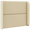 vidaXL Oreille de t&ecirc;te de lit Cr&egrave;me 80 x 16 x 4 cm PVC