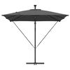 vidaXL Parasol banane à mât déporté Anthracite 249 x 249 x 250 cm