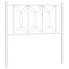 vidaXL T&ecirc;te de lit de remplacement m&eacute;tal blanc 90 cm