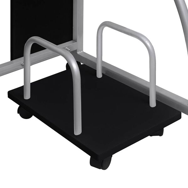 vidaXL Bureau d'ordinateur Noir 110x52x88,5 cm Bois d&rsquo;ing&eacute;nierie