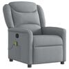 vidaXL Fauteuil de massage inclinable Gris clair Tissu