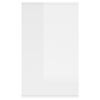 vidaXL Buffet blanc brillant 135x41x75 cm bois d'ing&eacute;nierie