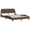 vidaXL Cadre de lit Viana avec LED sans matelas marron 120x200 cm