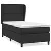 vidaXL Sommier &agrave; lattes de lit avec matelas Noir 90x200 cm Similicuir