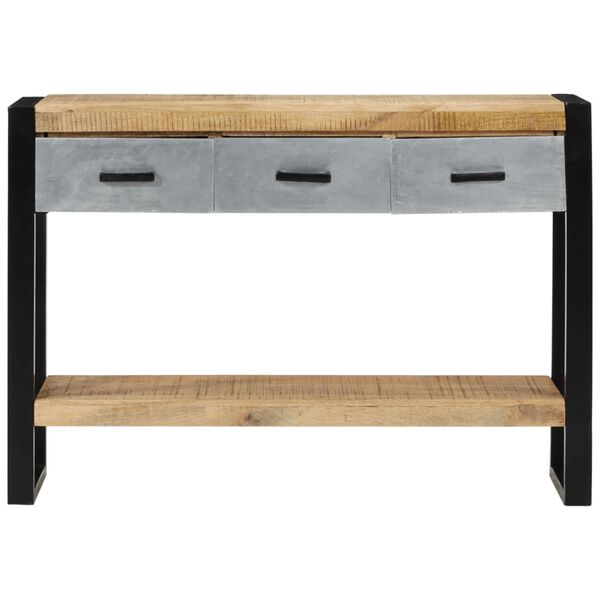 vidaXL Table console 110x30x76 cm bois de manguier massif brut