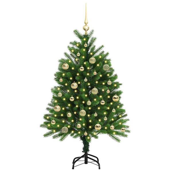 vidaXL Sapin de Noël avec 150 LED avec support Vert 120 cm PE