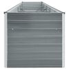 vidaXL Lit sur&eacute;lev&eacute; de jardin Acier galvanis&eacute; 400x80x45 cm Gris