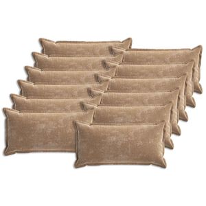 vidaXL Housse de coussin 12 pcs HOUTEN Marron 40 x 80 cm