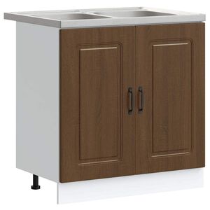 vidaXL Armoire de cuisine Kalmar Ch&ecirc;ne brun 80 x 46 x 81,5 cm