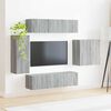vidaXL Ensemble de meuble TV mural Montage mural 6 pcs Gris Sonoma