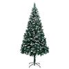 vidaXL Sapin de No&euml;l artificiel Vert 210 cm PVC, Acier et Plastique