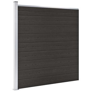 vidaXL Panneau de cl&ocirc;ture WPC 175x186 cm Noir