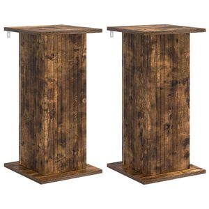 vidaXL Support de Plante 2 pc Ch&ecirc;ne fum&eacute; 30,5 x 30 x 60,5 cm