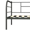 vidaXL Cadre de lit de repos sans matelas gris m&eacute;tal 90x200 cm