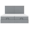 VidaXL Cadre de lit ottoman et matelas gris clair 180x200cm tissu