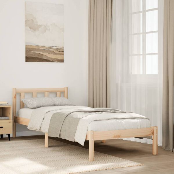 vidaXL Cadre de lit extra long sans matelas 80x210 cm bois massif pin