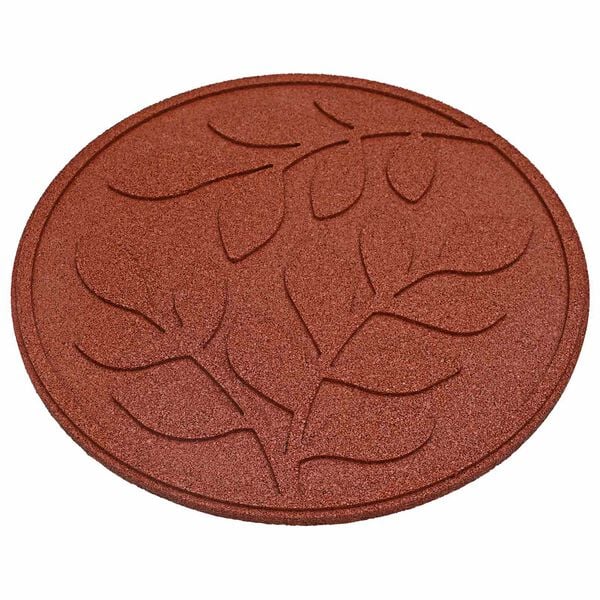 vidaXL Pierre de marchage 6 pcs Rouge &Oslash; 44 x 2 cm Caoutchouc