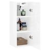 vidaXL Armoire murale blanc brillant 34,5x34x90 cm