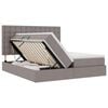 vidaXL Lit de Rangement Taupe 180 x 200 cm Cuir synth&eacute;tique