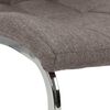 vidaXL Chaises &agrave; manger cantilever lot de 4 taupe tissu