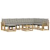 vidaXL Ensemble de canap&eacute;s d'ext&eacute;rieur 9 pcs Blanc et gris clair