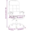 vidaXL Fauteuil de massage inclinable de bureau Taupe Tissu