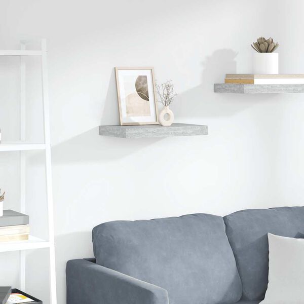 vidaXL &Eacute;tag&egrave;re murale flottante gris b&eacute;ton 40x23x3,8 cm MDF