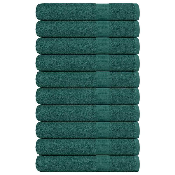 vidaXL Serviettes de sauna FROGN 10 pcs vert 80x200 cm 360 g/m&sup2;