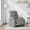 vidaXL Fauteuil inclinable &eacute;lectrique Gris clair Tissu