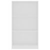vidaXL Bibliothèque 3 niveaux Blanc 60x24x109 cm Bois d'ingénierie