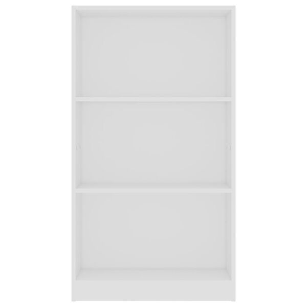 vidaXL Bibliothèque 3 niveaux Blanc 60x24x109 cm Bois d'ingénierie