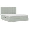 vidaXL Lit de Rangement avec matelas Gris clair 200 x 200 cm Velours