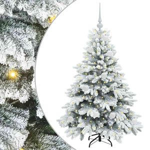 vidaXL Sapin de No&euml;l artificiel avec 150 LED Blanc 120 cm PE et PVC