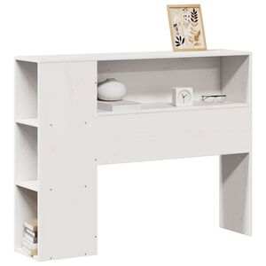 vidaXL T&ecirc;te de lit avec rangement blanc 75 cm bois massif de pin