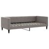 vidaXL Lit de jour avec gigogne et matelas taupe 90x200 cm tissu