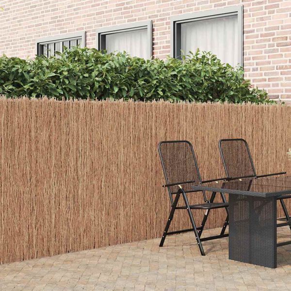 vidaXL Cl&ocirc;ture en brande Marron 600 x 150 cm Bois de brosse
